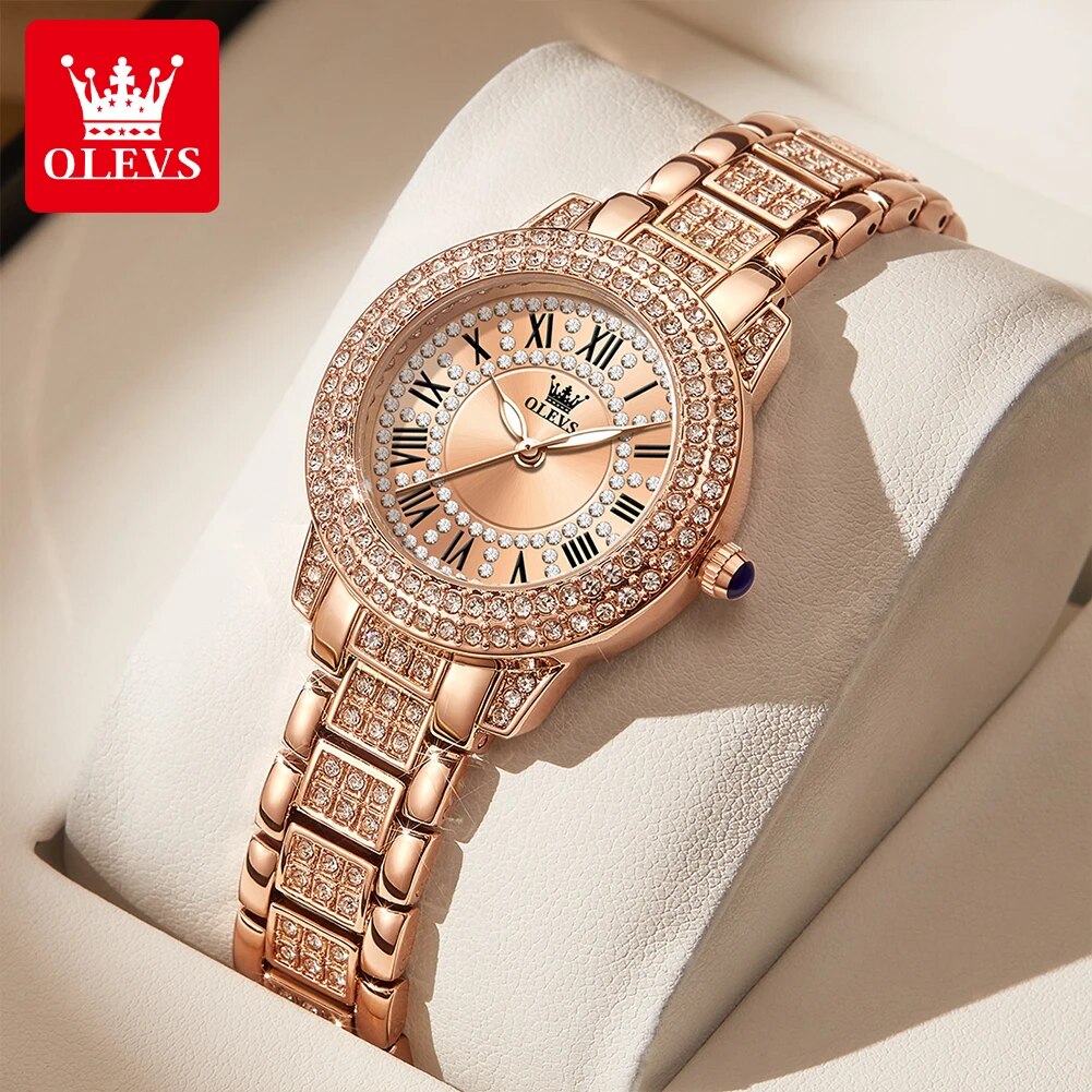 Luxury Watch Ladies - Olevs 9943 luxo todo diamante original