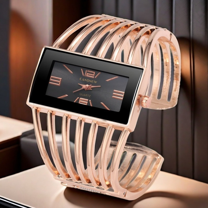 Quiet Luxury Watch - Feminino pulseira relógio de luxo retângulo
