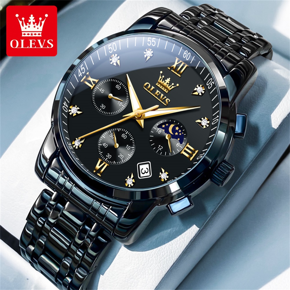 Luxury Quartz Watch Brands - Olevs relógios masculinos populares de aço