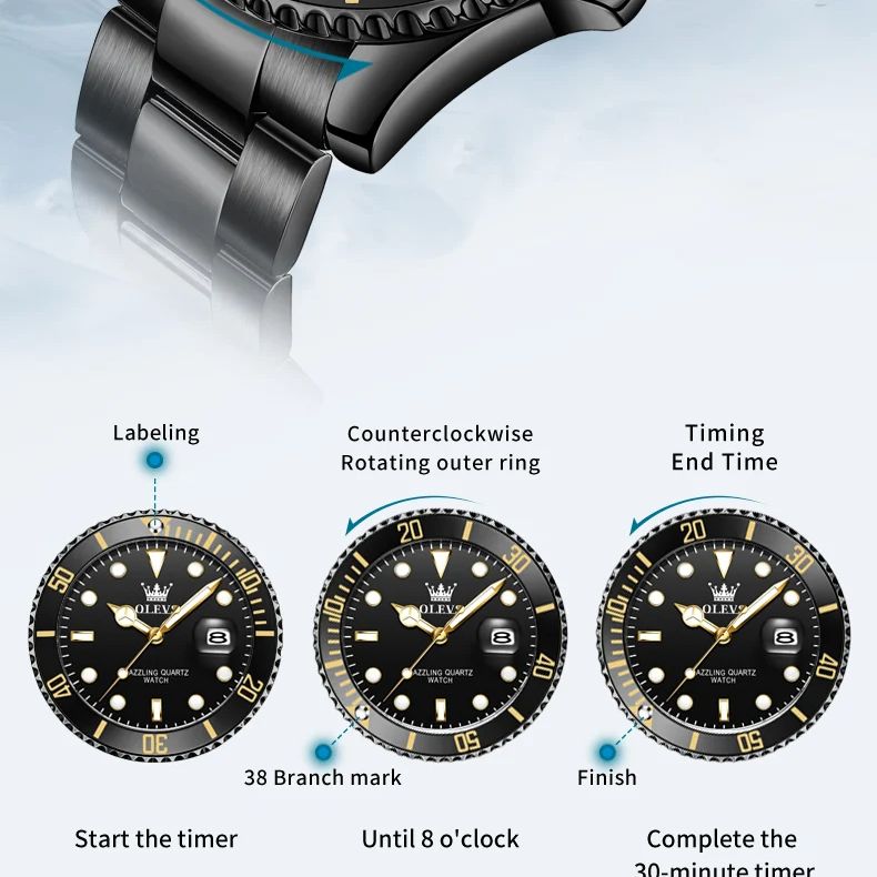 Olevs 5885 relógio masculino m - Luxury Quartz Watch Brands avaliação e preço