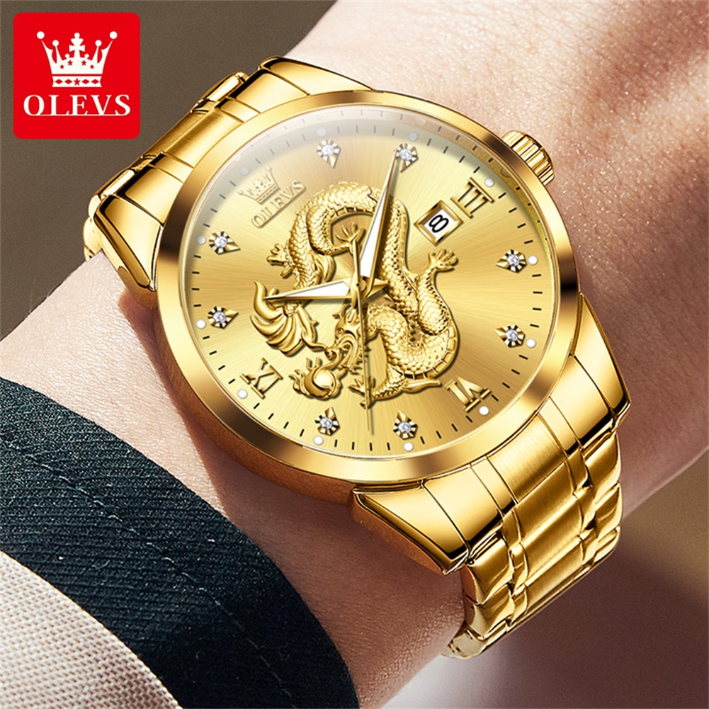 Olevs 3619 relógio masculino d - Luxury Quartz Watch Brands avaliação e preço