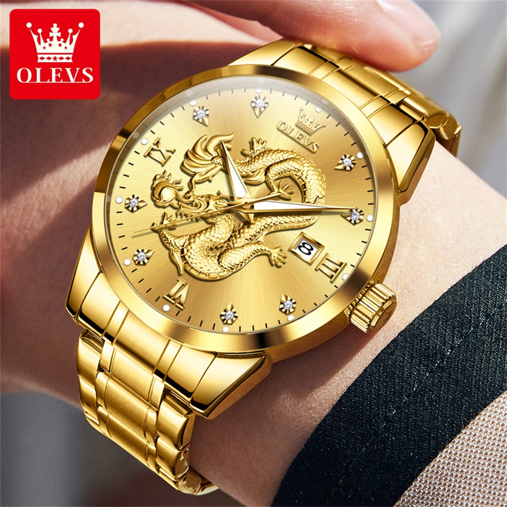 Olevs 3619 relógio masculino d - Luxury Quartz Watch Brands avaliação e preço
