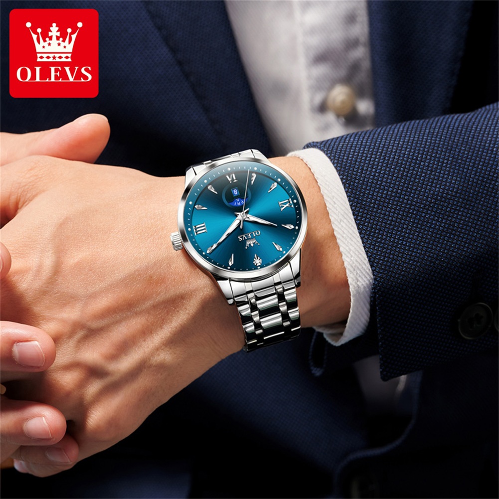 Olevs fase da lua relógios mas - Luxury Quartz Watch Brands avaliação e preço