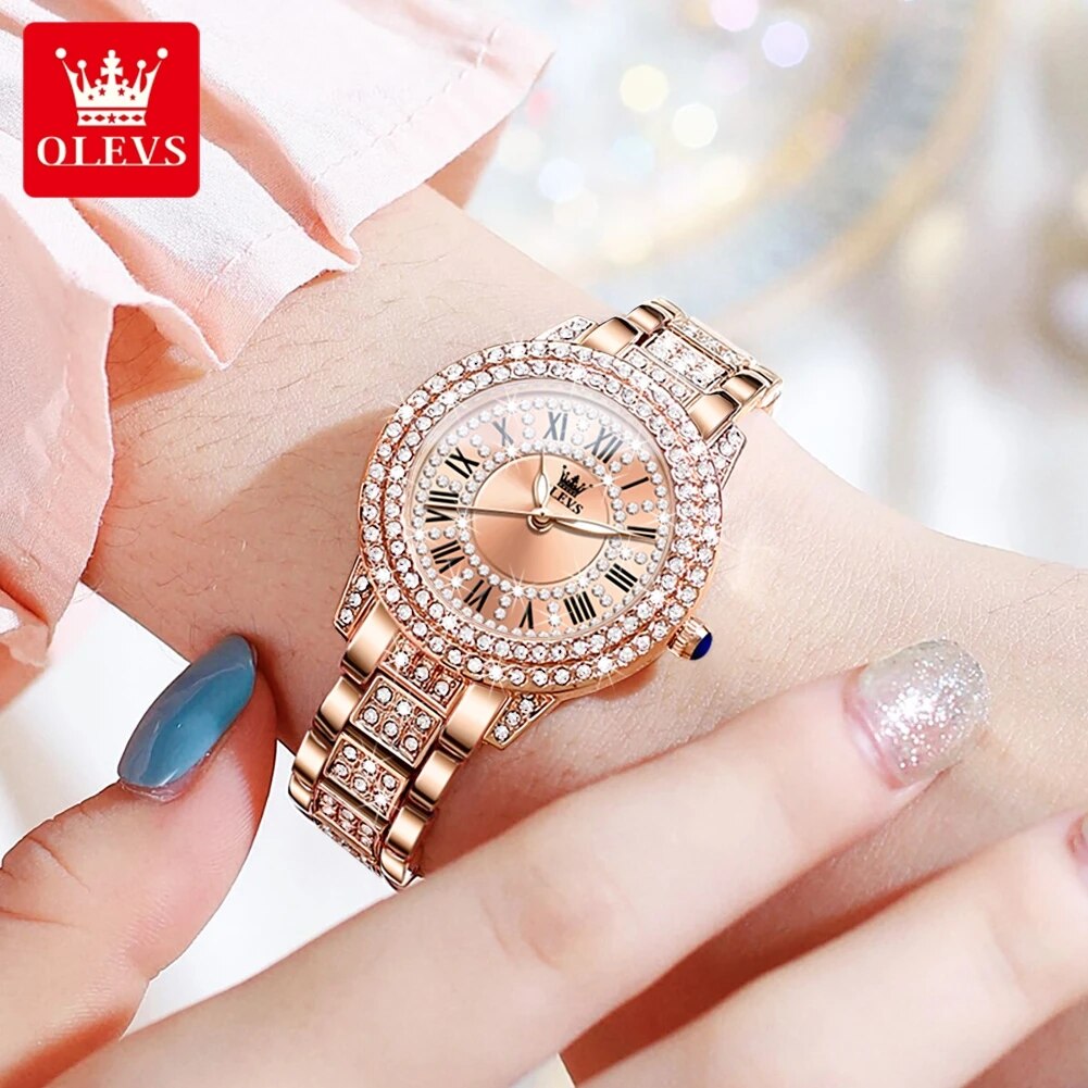 Olevs 9943 luxo todo diamante  - Luxury Watch Ladies avaliação e preço