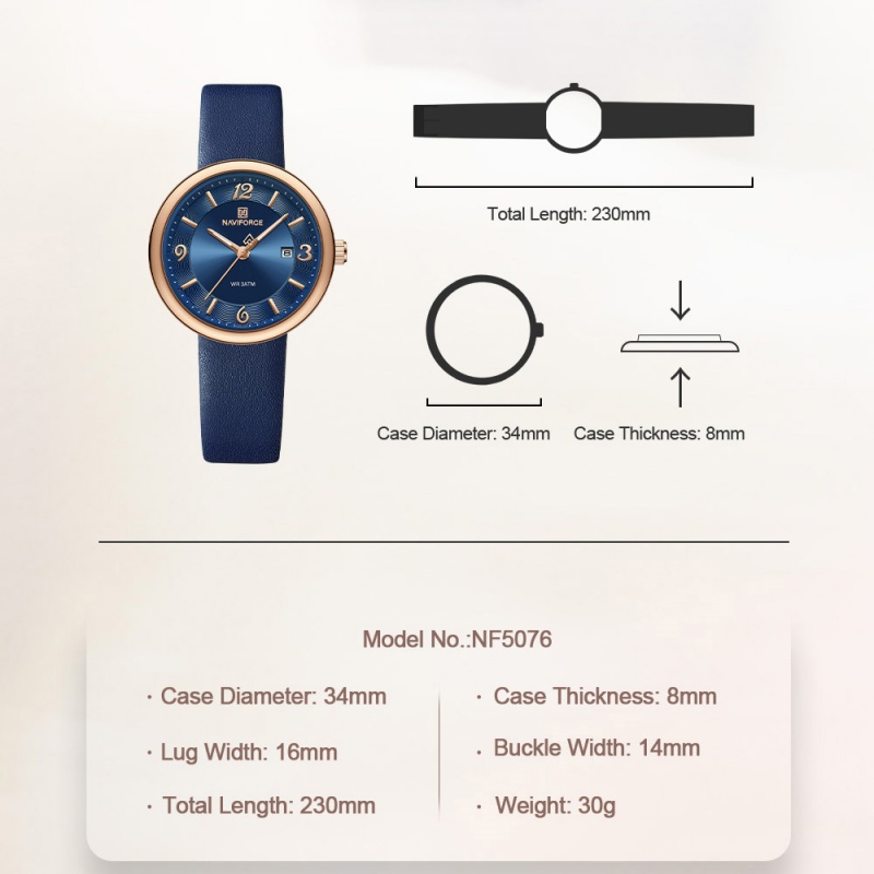 Relógio de Quartzo Feminino NA - Luxury Watch Black avaliação e preço