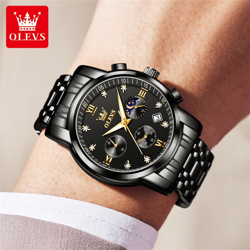Olevs relógios masculinos popu - Luxury Quartz Watch Brands avaliação e preço