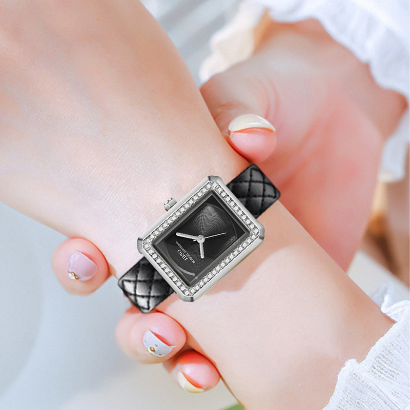 Moda mulher de couro relógio r - Luxury Watch Black avaliação e preço