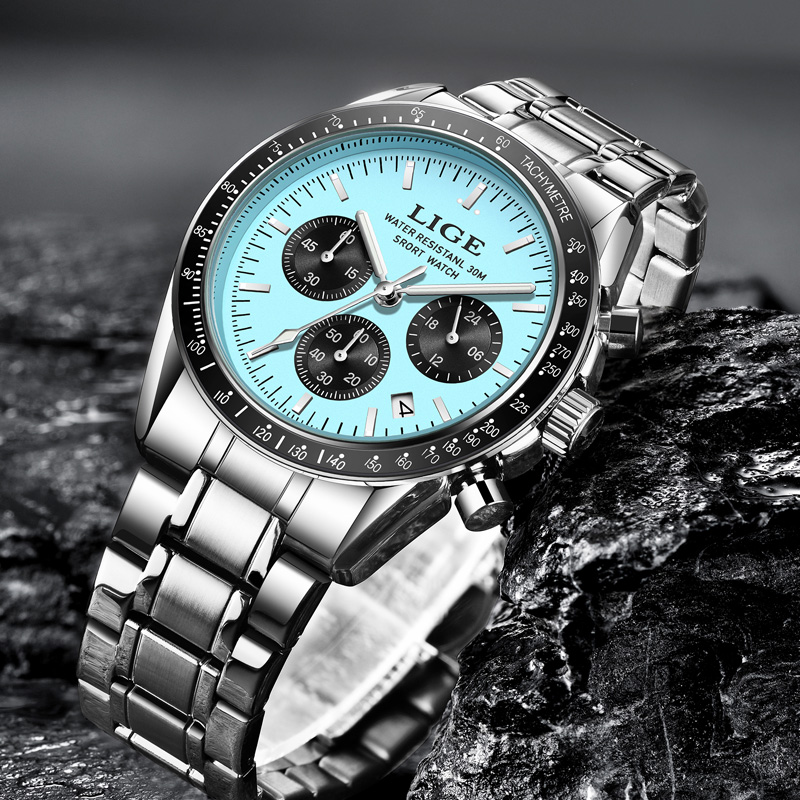 Relógio Masculino de Luxo LIGE - Luxury Watch Holder For Men avaliação e preço