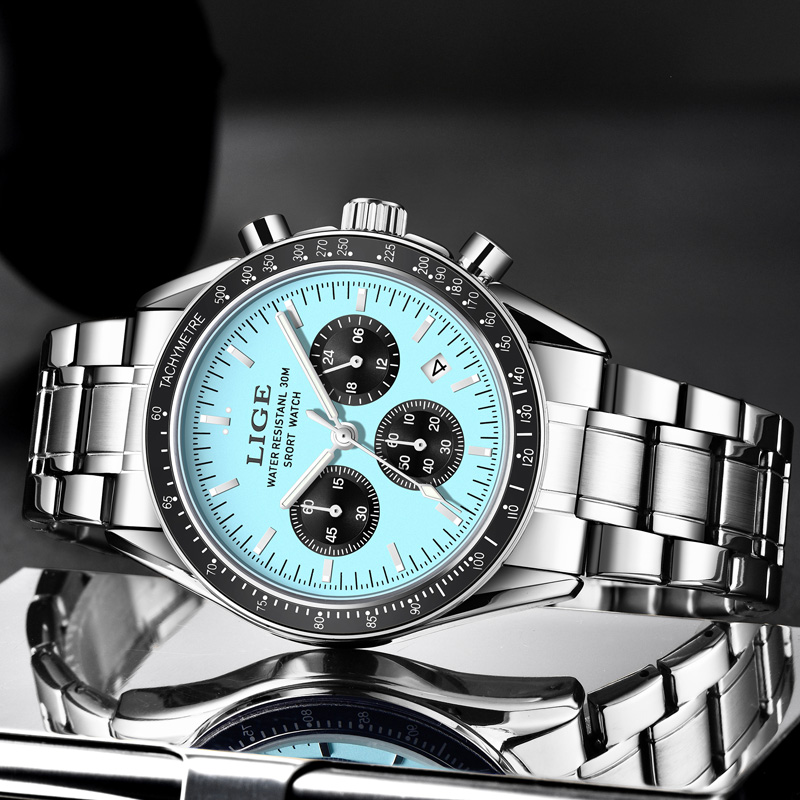 Relógio Masculino de Luxo LIGE - Luxury Watch Holder For Men avaliação e preço
