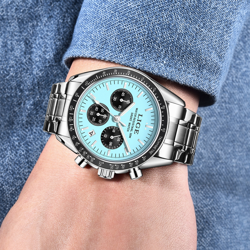 Relógio Masculino de Luxo LIGE - Luxury Watch Holder For Men avaliação e preço