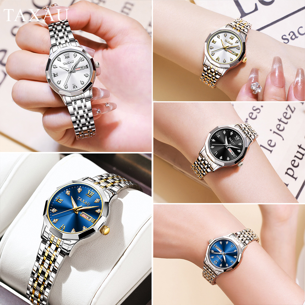 Olevs moda relógio dourado par - Luxury Watch Ladies avaliação e preço