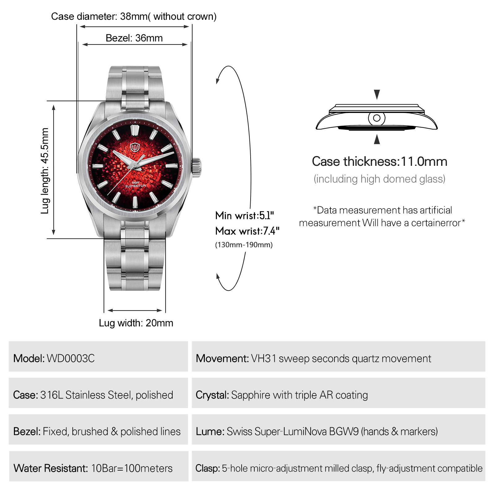 Relógio Quartz Watchdives Novo - Luxury Watch Second Hand avaliação e preço