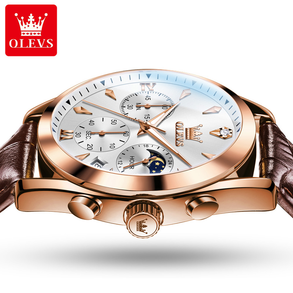 Olevs marca nova moda relógio  - Luxury Watch Holder For Men avaliação e preço