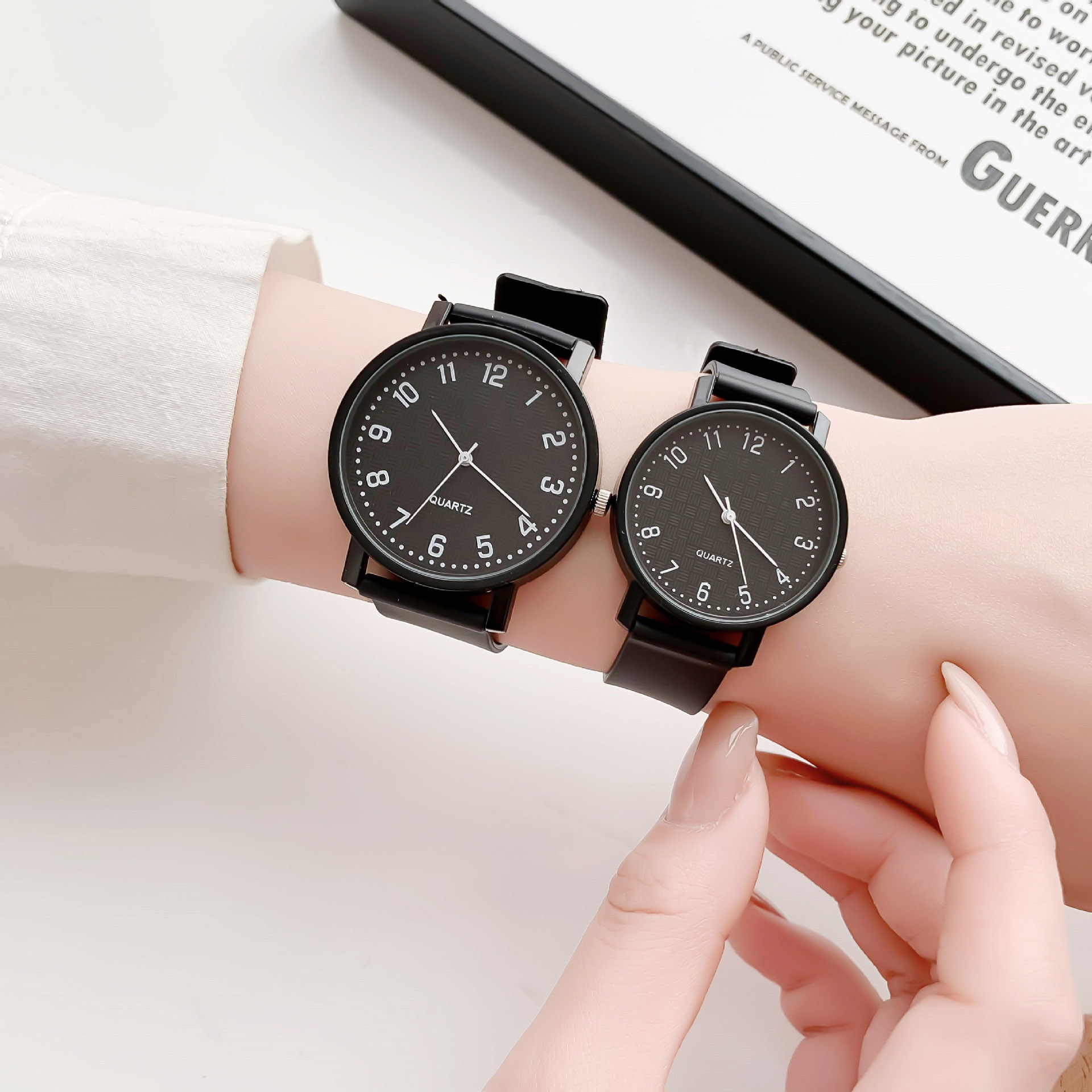 Simples relógio preto relógios - Luxury Watch Black avaliação e preço