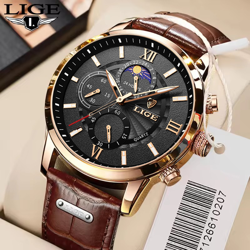 Relógios masculinos lige marca - Luxury Watch Holder For Men avaliação e preço